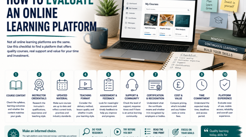 evaluate an online learning platform