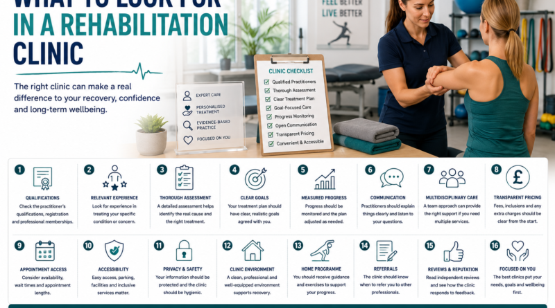 what to look for in a rehabilitation clinic